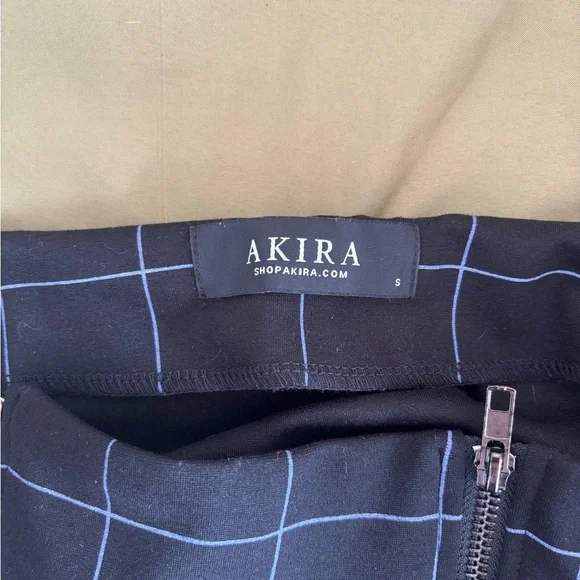 Black and Blue Checkered Women's Skirt - Picture 4 of 4